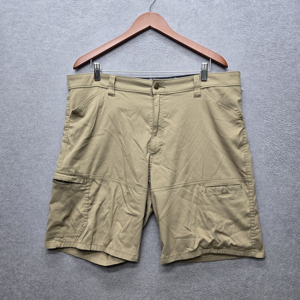 Wrangler Men Activewear Shorts 38 Khaki Nylon Cargo All Terrain Gear Outdoor